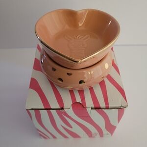 Pink Zebra Heart Simmer Pot Dusty Rose Gold Polka Dots